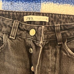 zara black high rise jeans